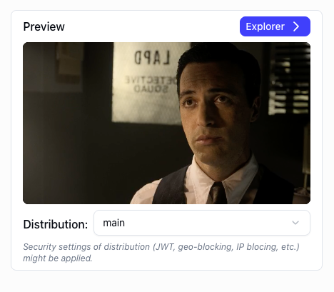 Live stream preview in the dashboard