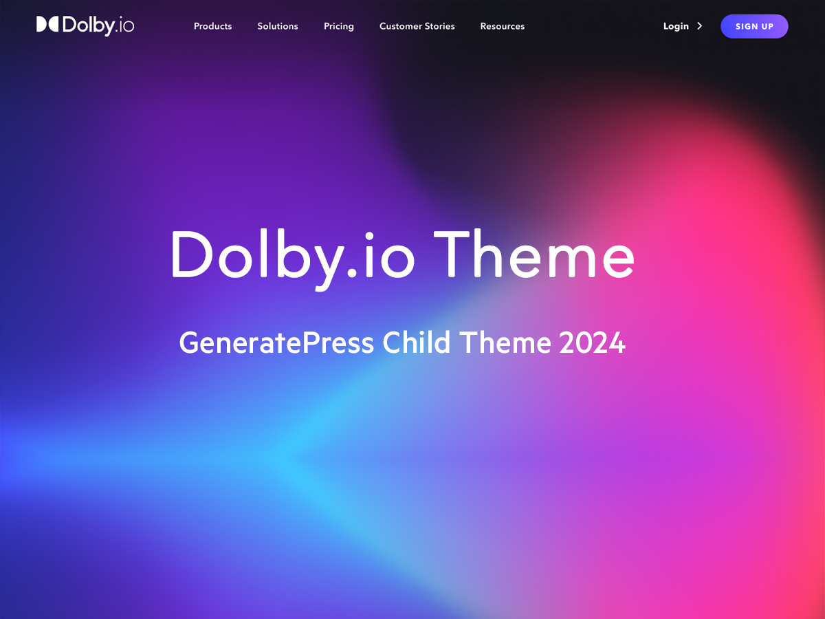Dolbyio(GeneratePress)