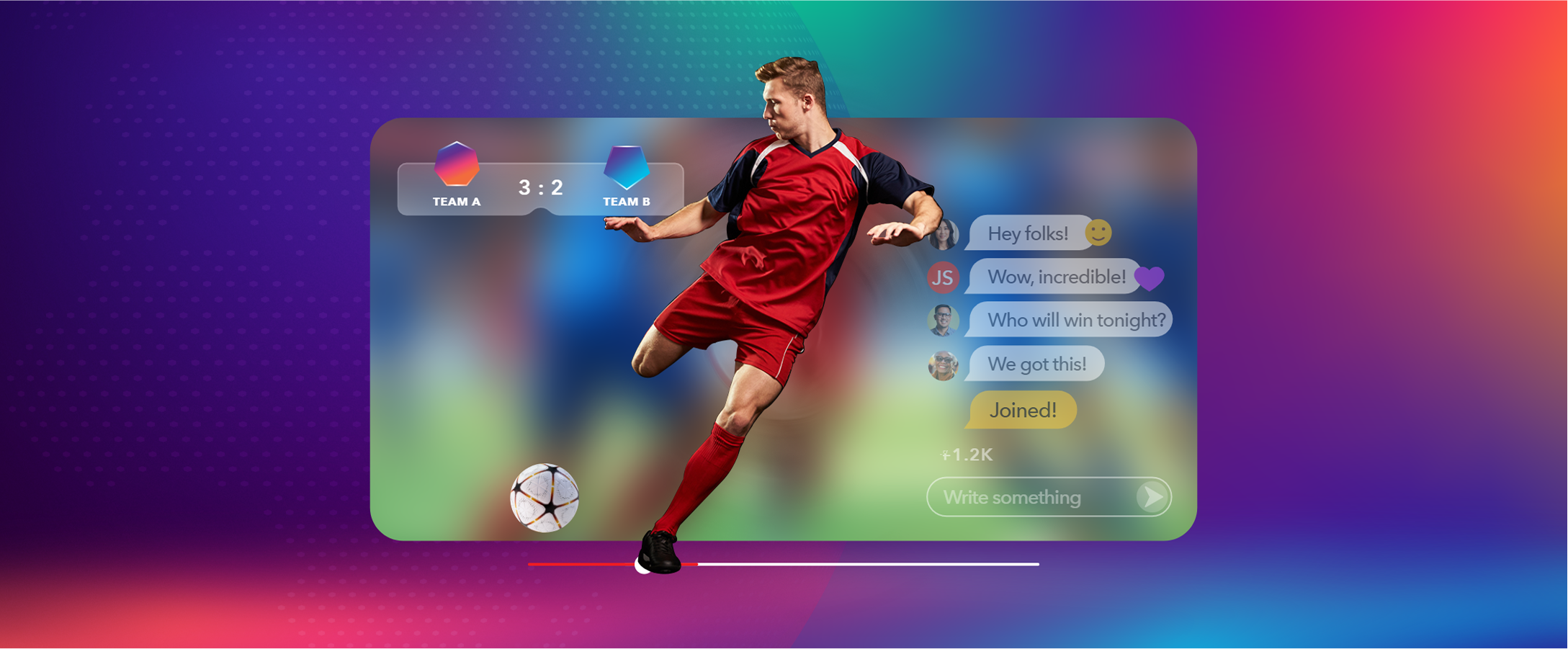interactive stream of men's soccer game
